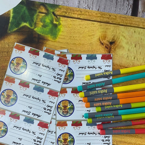 Name on Pencils - Neon Pencil